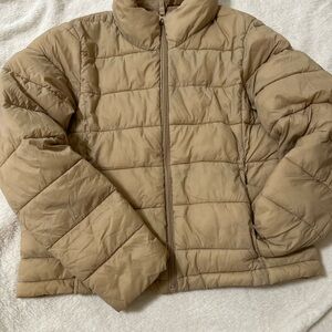 Tan Quilted Puffer Jacket